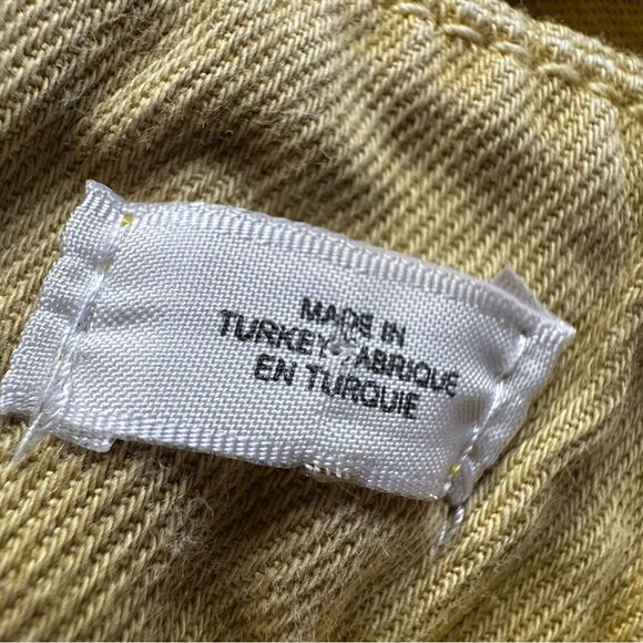 Anthropologie Postage Stamp mustard Yellow Romper jumpsuit size medium - Picture 8 of 9